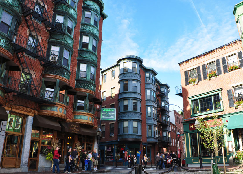 Street Scene in Downtown Boston