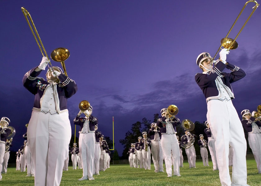 Marching Band Performs