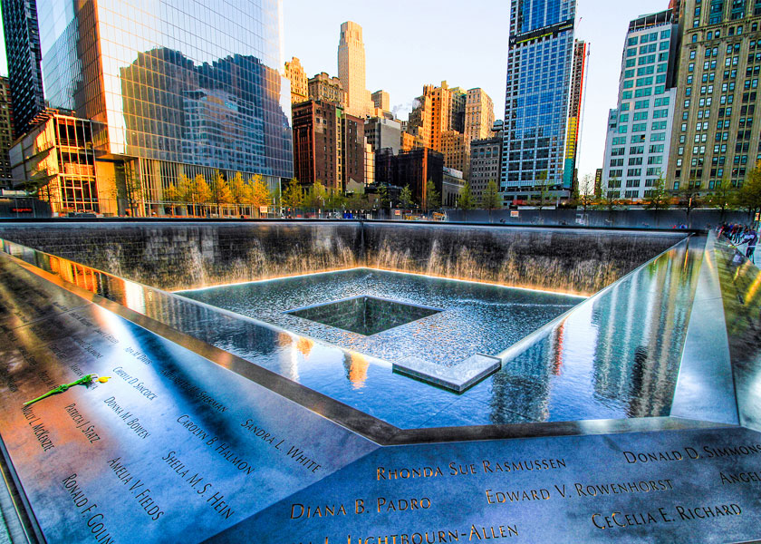 9/11 Memorial at Ground Zero in NYC