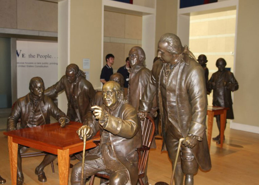 An exhibit at National Constitution Center
