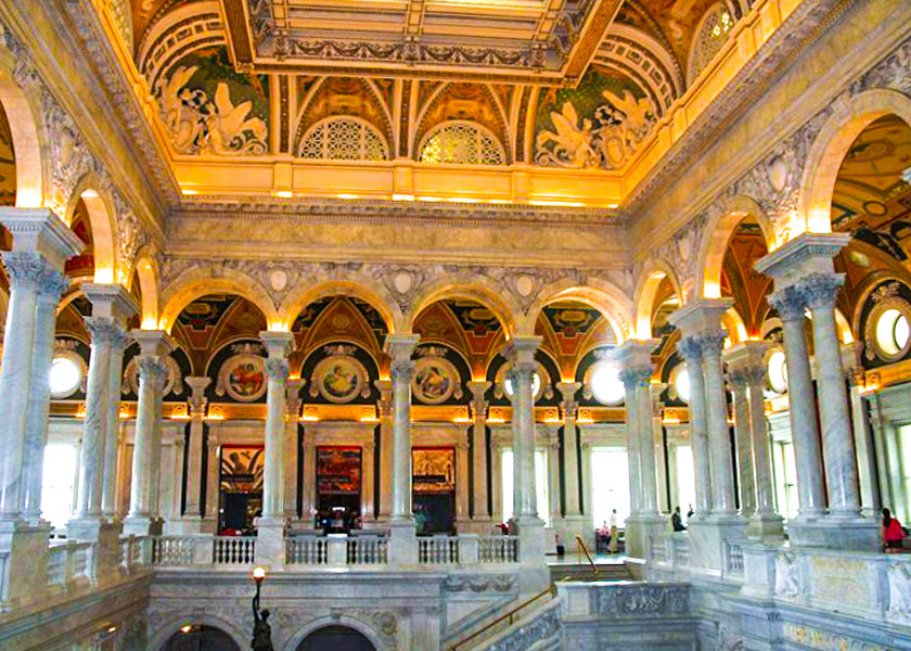 Inside view of the Library of Congress