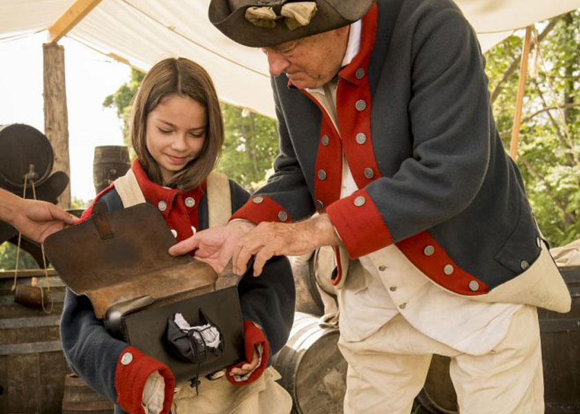 Colonial re-enactor in Williamsburg